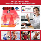 Red Light Therapy Near Infrared Light Therapy Wrap Belt for Body, Red Light Therapy for Neck with 48 Leds for Hands Wrist Wrap for Faster Recovery & Pain Relief, 660nm & 850nm