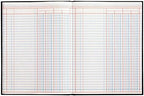 Adams Account Book, 4-Column, Black Cloth Cover, 9.25 x 7 inches, 80 Pages per Book (2)