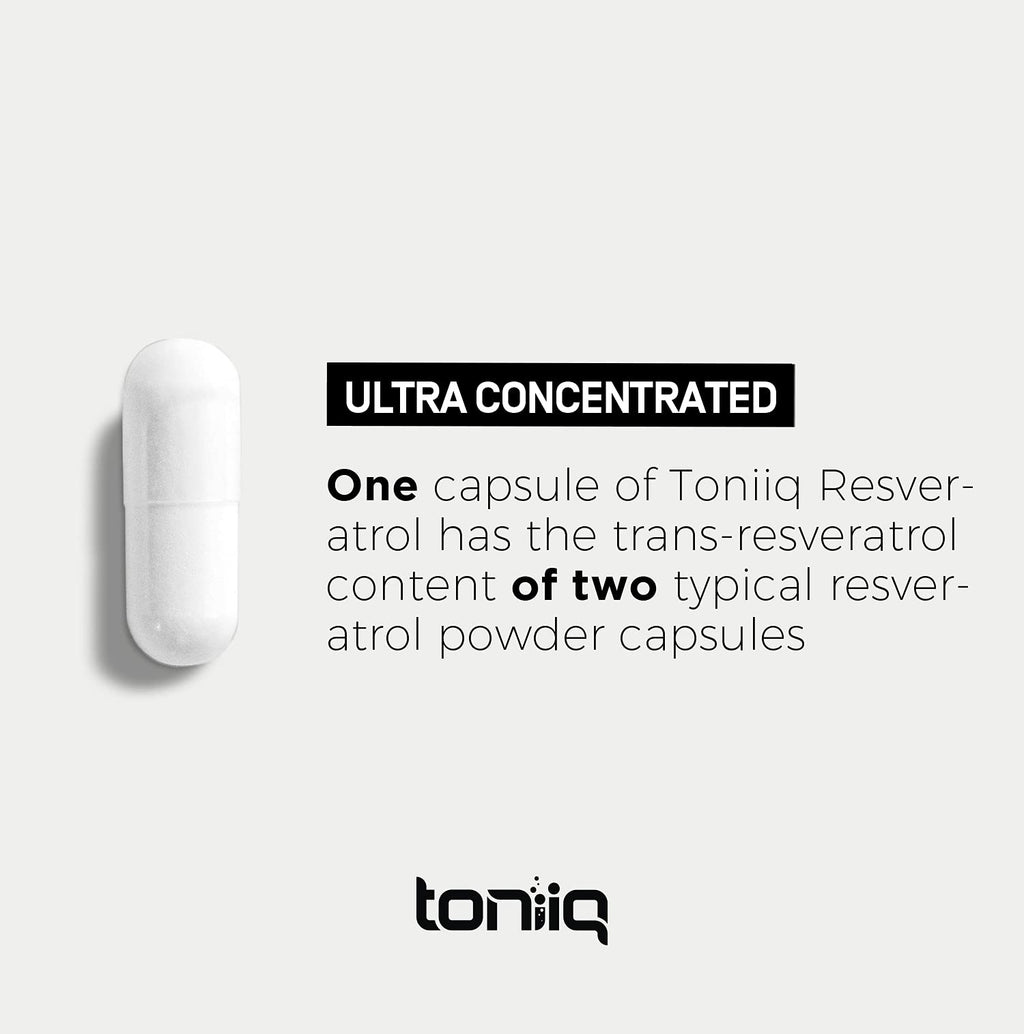 Ultra High Purity Resveratrol Capsules - 98% Trans-Resveratrol - Highly Purified and Highly Bioavailable - 180 Caps Reservatrol Supplement