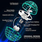 2025 Flying Orb Ball Toy,Cosmic Globe Boomerang Hover Ball Galactic Fidget Spinner, Hand Drone Orbit, Cool Toys Gift for 6 7 8 9 10+ Year Old Boys Girls Teens Outdoor Toys(Light Blue)