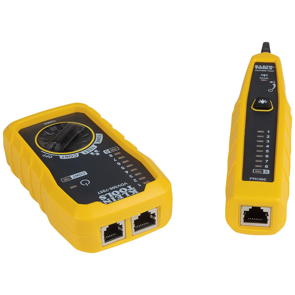 Klein Tools VDV500-705 Wire Tracer Tone Generator and Probe Kit for Ethernet, Internet, Telephone, Speaker, Coax, Video, and Data Cables RJ45, RJ11, RJ12