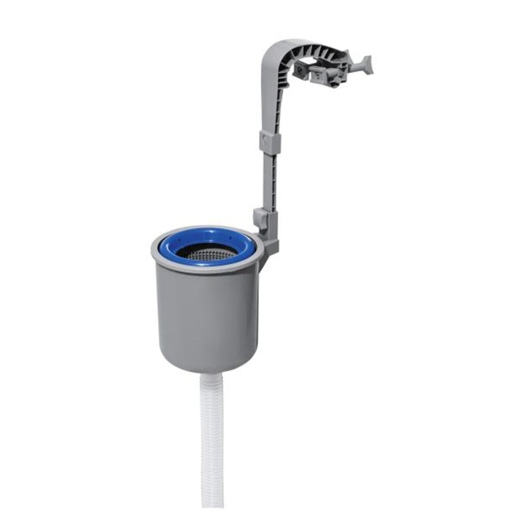 Bestway Flowclear Pool Wall Mounted Automatic Pool Surface Skimmer for Above Ground Pools with 530 Gallon and Above Filter Pumps, White/Blue
