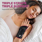 Ultra Thin Carpal Tunnel Wrist Brace, Breathable Yoga Fabric with S-Splints for Pain Relief, Tendonitis, Typing & Sleeping, Injury Recovery (Left Hand, S)