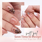 BTArtbox XCOATTIPS Gel Nail Tips - 640 Pcs Extra Short Almond Press On Nails, 5 Natural Colors Long Lasting Short False Nail, Soak Off Acrylic Fake Nails Extensions for Daily Nail Art