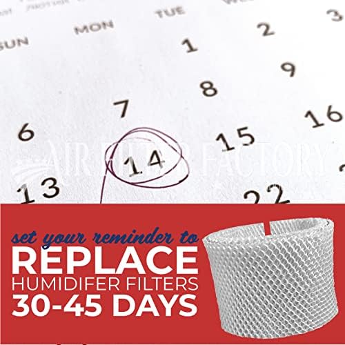 Air Filter Factory Humidifier Wick Filter Replacement For Mainstays Humidifier MDH-0103JB, A/h62 Made In USA 2-Pack