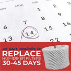 Air Filter Factory Humidifier Wick Filter Replacement For Mainstays Humidifier MDH-0103JB, A/h62 Made In USA 2-Pack