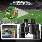 12x40 HD Binoculars for Adults and Kids High Powered, Clear Large View & Low Light Night Vision, Waterproof Binoculars for Hunting, Birds Watching, Cruise Ship, Theaters, Travel and Stargazing