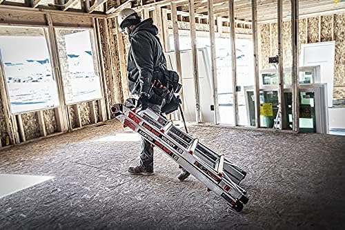 Little Giant Ladders Velocity, 17-Ft Folding Multi-Position Ladder, Aluminum, 300 lb Load Capacity, Type 1A Extra Heavy Duty, 18-Ft Reach, with Ratchet Levelers and Wheels (15417-801)