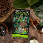 Bones Coffee Company Irish Cream Flavored Coffee Beans, Whole Bean Coffee Medium Roast Low Acid, Nutty Flavor (12 oz)