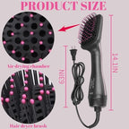 Hair Dryer and Blow Dryer Brush in 1, Negative Ion Hair Dryer Brush, 1Step Ionic Hair Straightener Brush Hair Dryer Hot Air Brush, Hair Styling Tool Straightening Drying Smooth Hair for All Hair Types