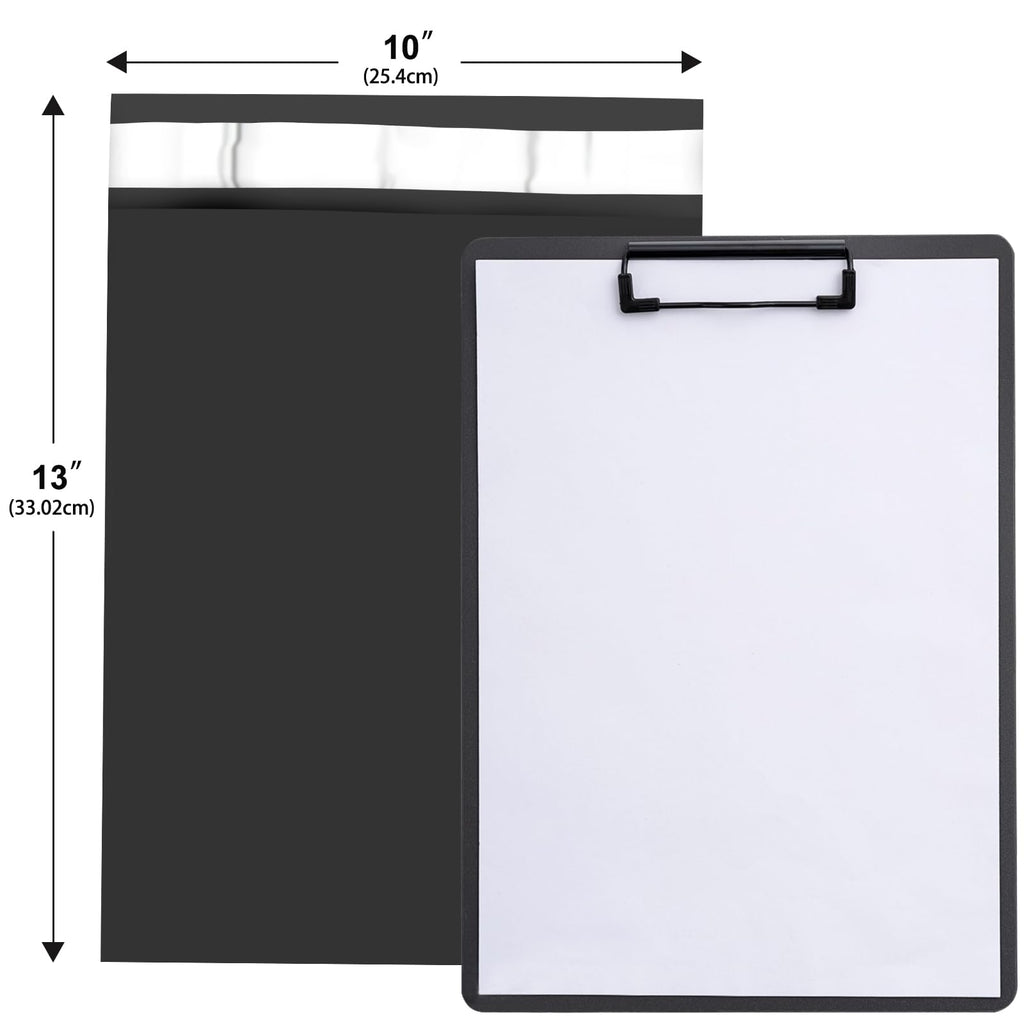 JollyTrip Poly Mailers 10x13 Inch 200 Pcs, Black Shipping Bags, Mailing Envelopes with Self Seal Adhesive Strip, Waterproof and Tear-Proof Poly Bags for Non-Fragile Items