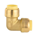 (Pack of 6) EFIELD 1/2-inch 90-Degree Elbow, Push-Fit Brass Fittings to Connect Copper, PEX, CPVC Pipe with 1/2" Disconnect Clip, UPC Certified,(PF-UNI008)