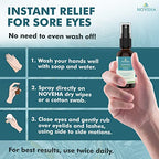 NOVEHA Eyelid and Lash Cleanser - Fast Acting Soothing Formula, Effective Relief from Irritation, Dry Eyes, Styes, Pure and Gentle Hypochlorous Acid Spray (1.01 Fl Oz (Pack of 1))