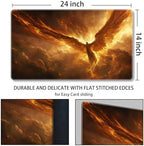 MTG Playmat Magic Card Playmat Game Mat,TCG & CCG Card Games Mat with Free Storage Bags Size 24 x 14 Inches (No with Zones,Bird)