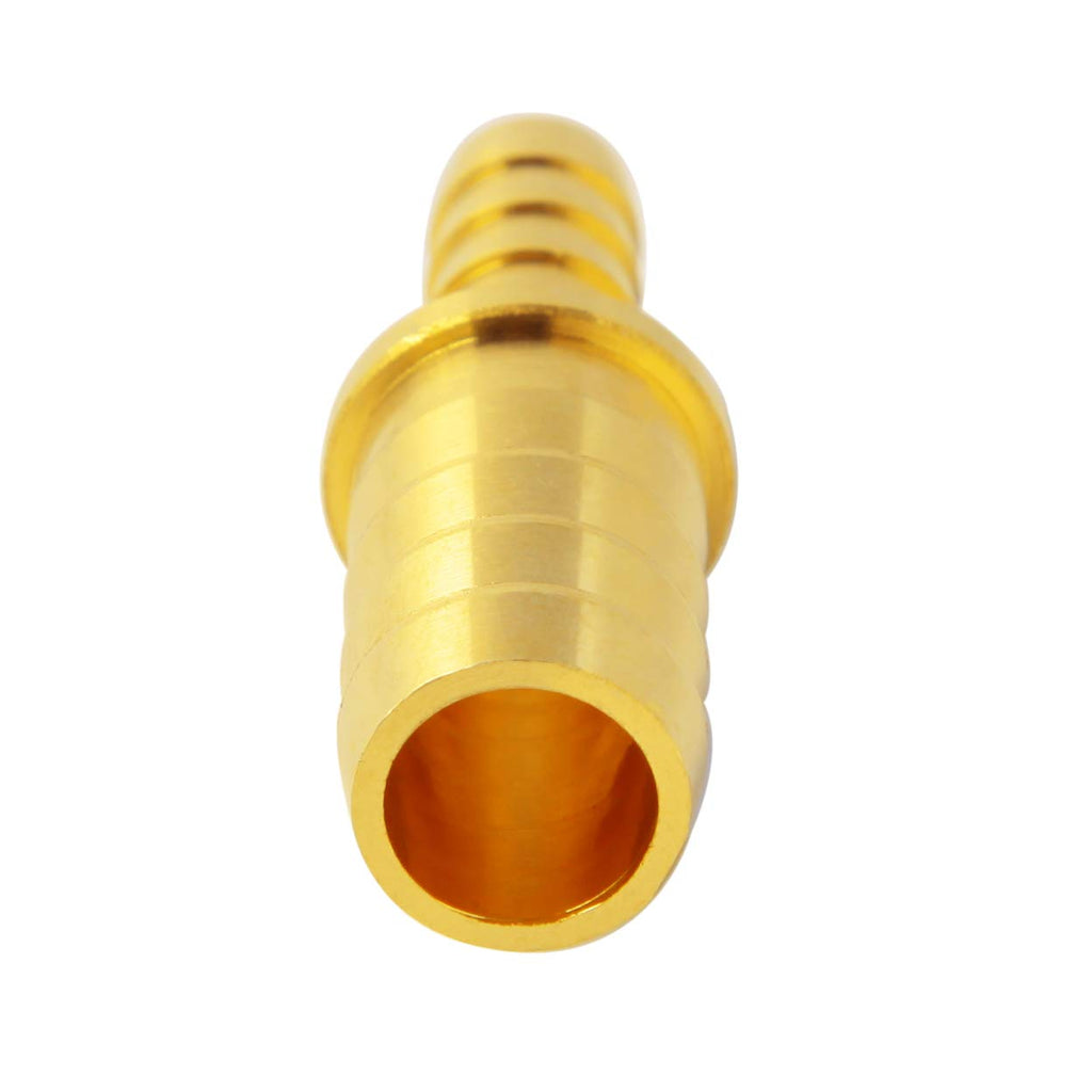 Metaland Brass Hose Barb Reducer, 3/8" to 3/16" Hose ID, Reducing Barbed Hose Splicer Mender Coupler Warter Fuel Air (Pack of 10)