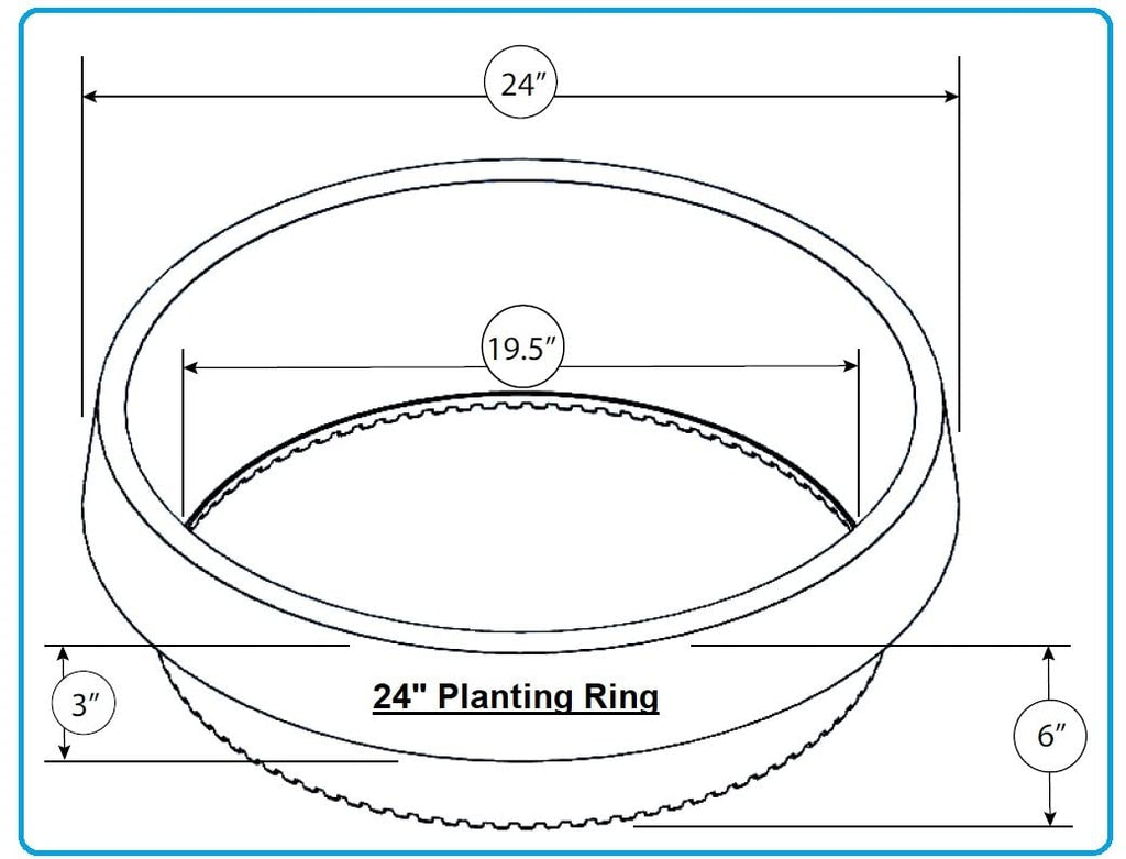 3-Pack 24-inch Tree Planting Rings – Deep Root Watering Basin & Edging.