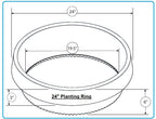 3-Pack 24-inch Tree Planting Rings – Deep Root Watering Basin & Edging.
