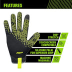 AWP Dura-Knit��� Work Gloves, Advanced 3D-Knit, Performance Grip, Durable, Touchscreen, Large, Black/Green