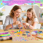 UUEMB 10000+ Rubber Band Bracelet Kit, Colorful Loom Bracelet Making Kit with Storage Box, DIY Art Craft Kit with Charms Beads for Beginners Kids Girls Boys Birthday Parties Christmas Gift