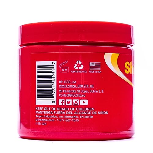 AMPRO Shine-n-Jam Magic Fingers Gel for Braids - Provides Firm Hold with Non-Greasy Shine - Strengthens Hair with Silk Proteins - Works on Any Hair Texture to Create Multiple Styles - 16 oz