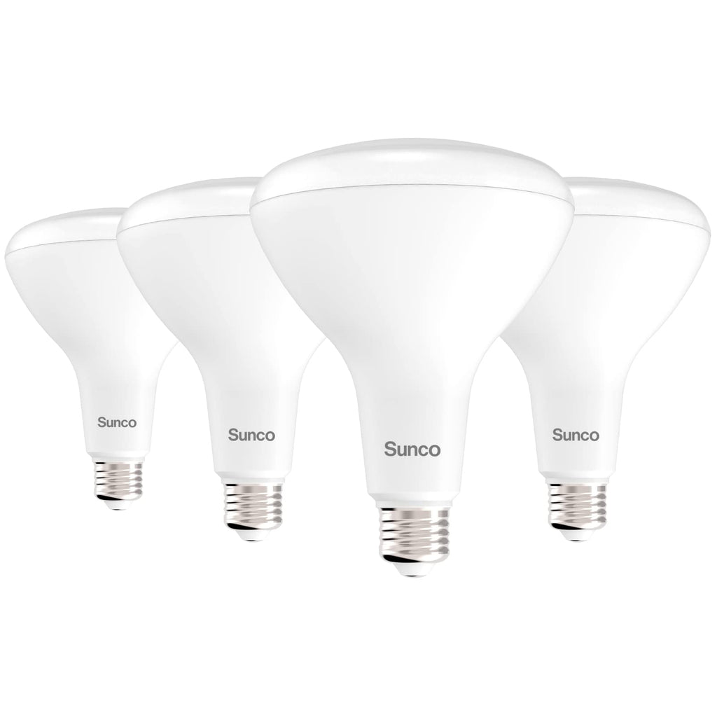 Sunco BR40 LED Light Bulbs, Indoor Flood Lights, Recessed Can Light Bulb, 1400 LM, 17W (100W Equivalent), 3000K Soft White, Dimmable, E26 Base, for Home, Bedroom, Kitchen UL 4 Pack