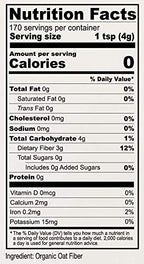 Anthony's Organic Oat Fiber, 1.5 lb, Gluten Free, Non GMO, Keto Friendly, Product of USA