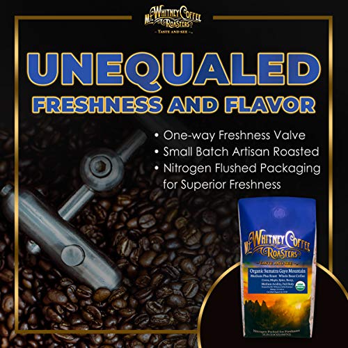 Mt. Whitney Organic Gayo Mountain Sumatra, Medium Dark Roast, Low Acid Coffee (Whole Bean, 2 Lb)