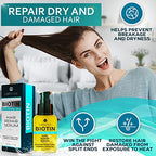 BELLISSO Biotin Hair Thickening Serum for Men and Women - Intense Strengthening Treatment Product with Natural Botanical Oil Blend to Help Boost Thin Hair - Repair Thinning Hair 2 Fl Oz (60ml)