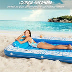 Inflatable Tanning Pool Lounger Float - Jasonwell 4 in 1 Sun Tan Tub Sunbathing Pool Lounge Raft Floatie Toys Water Filled Tanning Bed Mat Pad for Adult Blow Up Kiddie Pool Kids Ball Pit Pool (XXL)
