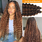 Deep Wave Bulk Hair for Braiding 16A Deep Water Wave Bulk Human Hair for Braiding Brazilian Virgin Curly Human Hair 24 Inch 50g Curly Braiding Hair for Boho Braids Micro Twist