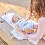 Portable Baby Changing Mat XL-Foldable Waterproof Changing Mat Ideal as a Newborn Gift-The Diaper Changing mat is a Detachable Bag with 6 Pockets as a Toiletry Bag for Baby Items
