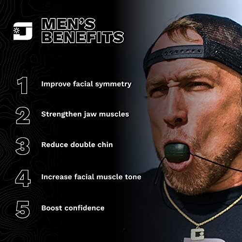 Jawzrsize Pop 'N Go Jaw, Face, and Neck Exerciser - Define Your Jawline, Slim and Tone Your Face, Look Younger and Healthier - Helps Reduce Stress and Cravings - Facial Exerciser (Intermediate Neon)