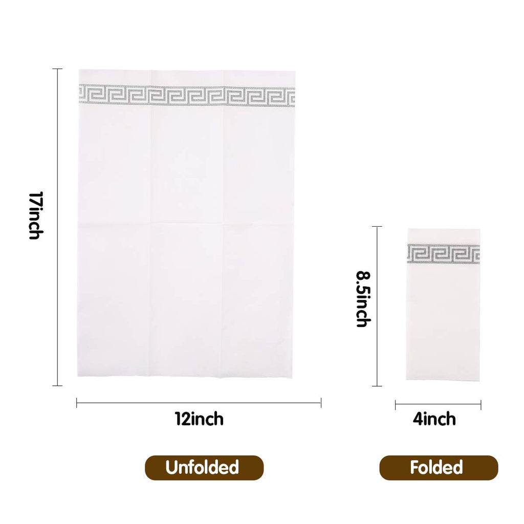 Vplus 200 PACK Guest Towels Disposable Bathroom Napkins, Silver