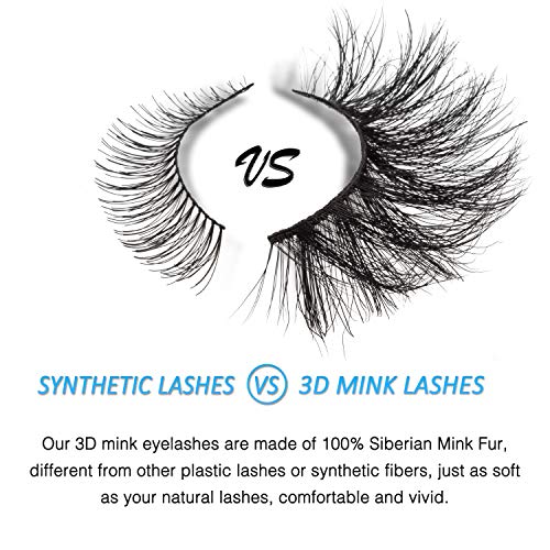 GOO GOO Mink Eyelashes, 18mm Natural Crossed Cluster Daily Type False Eyelashes 1 Style 3 Pairs/set Siberian 3D Mink Lashes Hand Made Strips Fake Eyelashes Fluffy Real Eyelashes
