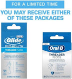 Oral-B Threader Floss 30 Count: 6 Envelopes of 5 Threaders (Pack of 3)