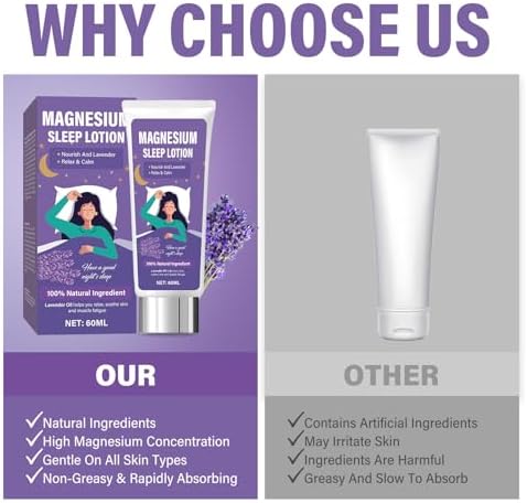 Magnesium Lotion for Kids & Adults - Magnesium Cream, Nighttime Magnesium Oil, Topical Magnesium to Suppert Rapid Calming, Deep Sleep, Soothe & Nourish Skin, Bedtime & Night
