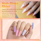 RARJSM Pearl Gel Nail Polish Set Iridescent Shell Glitter Gel Polish 6 Sunset Colors Light Purple Blue Pink Red Gold Shimmer Mermaid Swirl Thread Effect Soak Off LED UV Curing Requires Home Salon