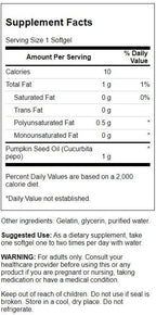 Swanson Pumpkin Seed Oil - High Bioavailable EFAs - (100 Softgel Capsules, 1000mg Each) (3 Pack)