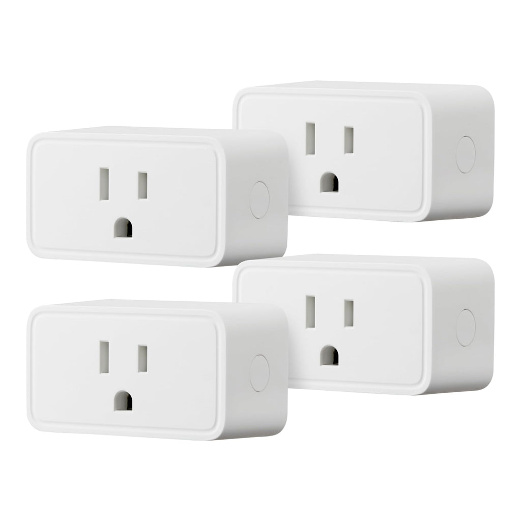 Amazon Basics Smart Plug, Works with Alexa Only, Voice Control, Remote APP Control, Schedule, Compact Design, Versatile, 2.4 GHz Wi-Fi, No Hub Required, 4-Pack, White