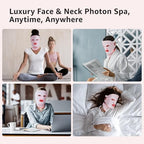 Red Light Therapy Mask for Face and Neck, 7 Colors Silicone Led Face Mask Light Therapy at Home Rechargeable & Ergonomic Design for True Anti-Aging Skincare at Home and Travel(Pink)