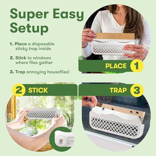 BugMD Barfly and Window Fly Trap Bundle - Window Fly Paper Trap for Indoor, Window Fly Strips for Home, Fly Catcher