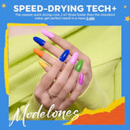 modelones Nail Polish Set, 12 Colors Summer Pink Red Blue Orange Quick Dry Mini Starter Kit, Long Lasting Art DIY Manicure Set at Home for Women Girls
