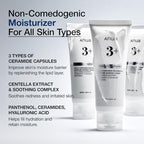 ANUA 3 Ceramide Panthenol Moisture Barrier Cream, Hydrating Face Moisturizer for Normal Skin, Panthenol, Ceramide, Centella for Skin Barrier Non Comedogenic, Korean Skincare (100ml/ 3.38 fl. oz.)