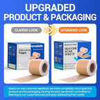 Silicone Scar Sheets Surgical Tape (1.6”x120” Roll) Face Patches Acne Treatment C Section Strips, Skin-Sensitive Medical Grade Healing Scar Bandages Pads for Keloid, Stretch and Tummy Tuck Recovery