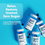 Goli Zero Sugar Ashwagandha Gummies with KSM-66, L-Theanine, Maca and Vitamin D - No Sugar Alcohols - Vegan, Keto-Friendly, Non-GMO