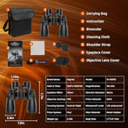 10-30x50 Zoom Binoculars for Adults, High Powered Military Binoculars for Bird Watching Traveling Hunting Concerts with Large View,BAK4,FMC Lens,Clear Low Light Vision at Night
