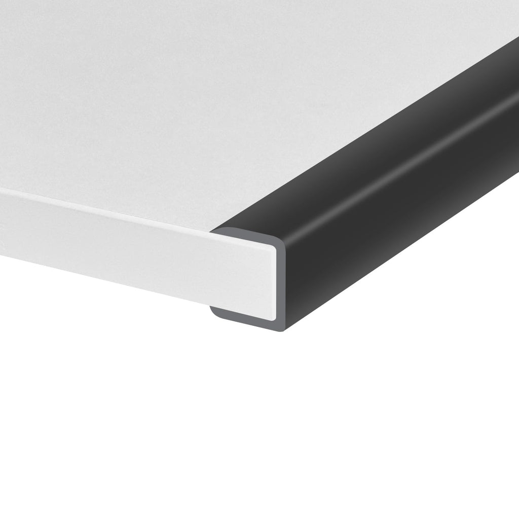 Rubber Edge Trim, Self-Adhesive Flexible Edge Protector for Plywood, Cabinet and Drawer, 3/4" Peel and Stick U Shaped Edge Banding for Wood, EPDM Material, Fit 0.75"(19mm), Length 10Ft