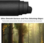 DEGDFSGR for TCG MTG Playmat with Zones 24 x 14 inches Non-Slip Rubber Base Commander Playmat for Magic The Gathering for Lorcana Trading Card Game, Sunshine Fairy Tale Forest