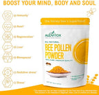 Alovitox Bee Pollen Powder | 100% Pure, Natural Raw Bee Pollen - Antioxidants, Proteins, Vitamins B6, B12, C and A, Amino Acids and More | Non-GMO, Vegan | 8z