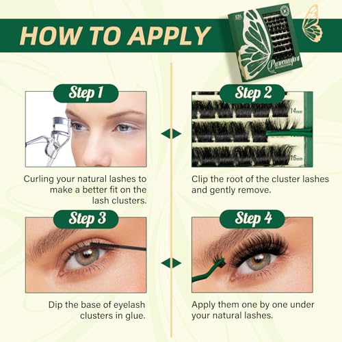 Lash Clusters 120pcs Eyelash Clusters 10-18mix D Curl Cluster Lashes Thick Super Soft Wispy DIY Eyelash Extension at Home(PC03-D-10-18MIX)